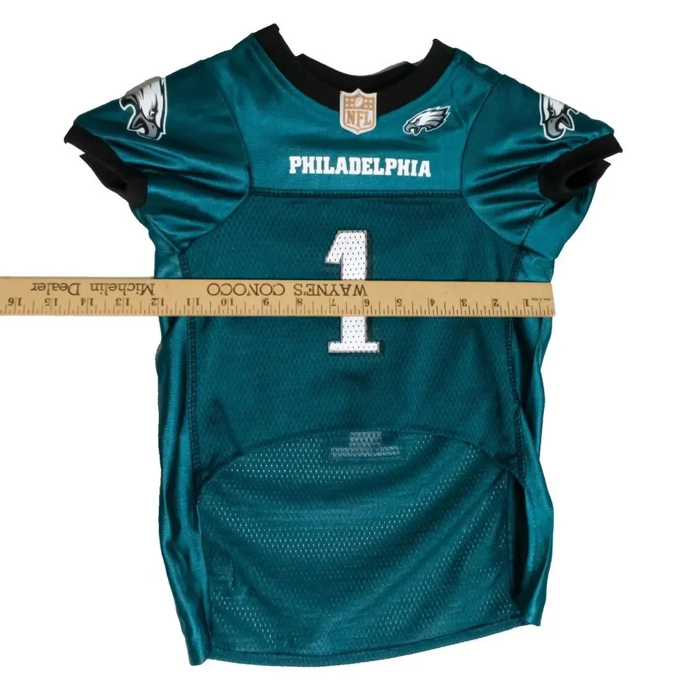 Pets First NFLPA Jalen Hurts Green Jersey for Dogs & Cats Size Large
